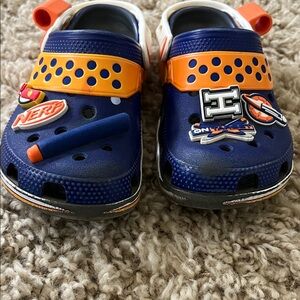 Nerf Kids Blue and Orange Clogs C13